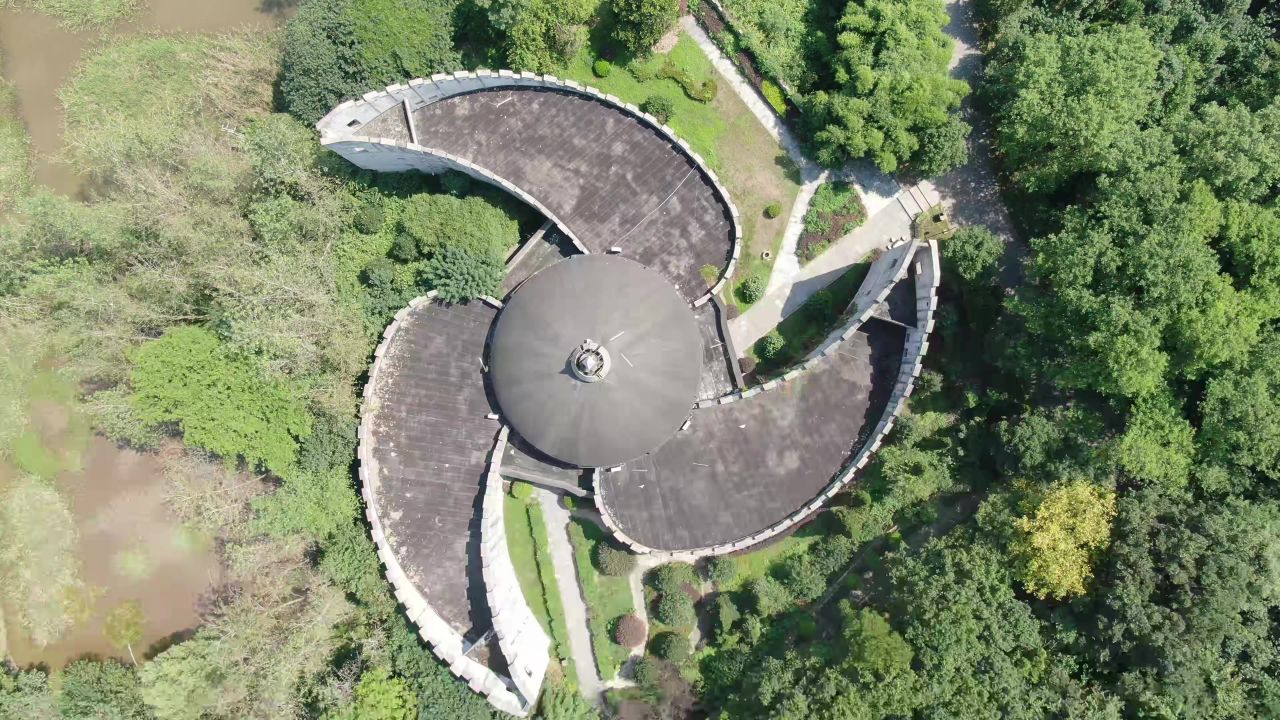 湖北赤壁三国古战场风景航拍  