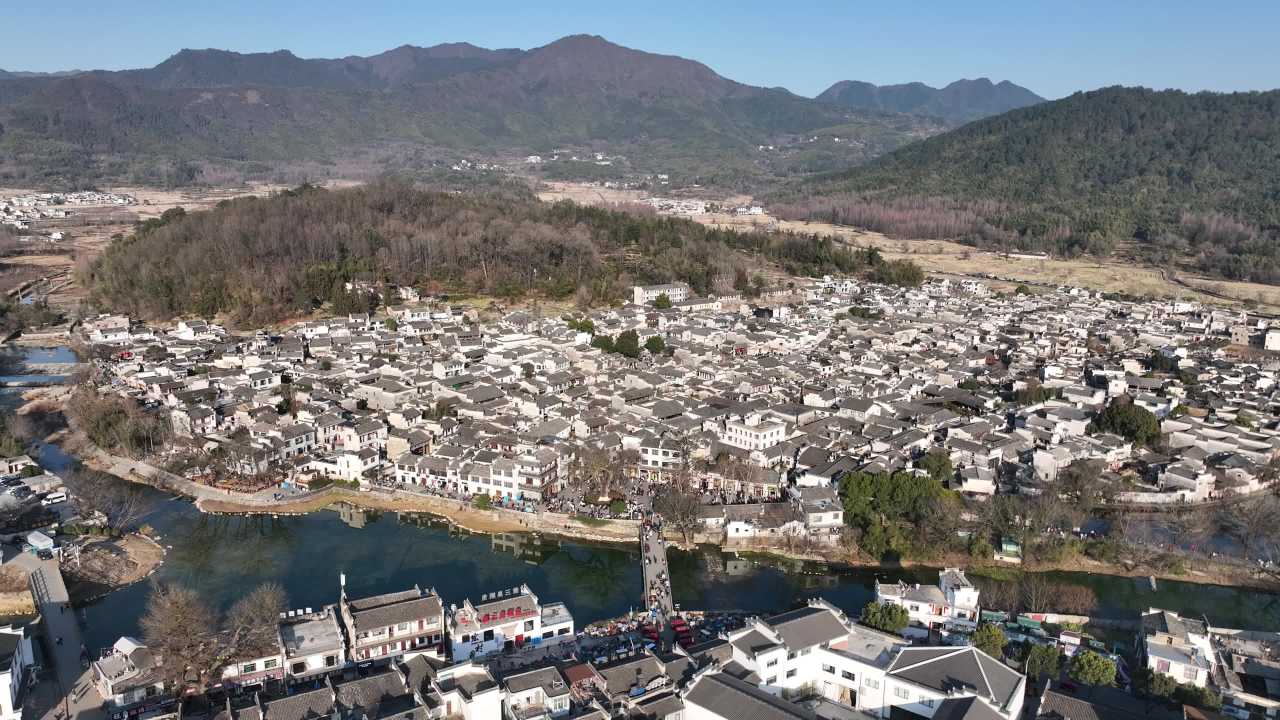 航拍安徽宏村风光 1