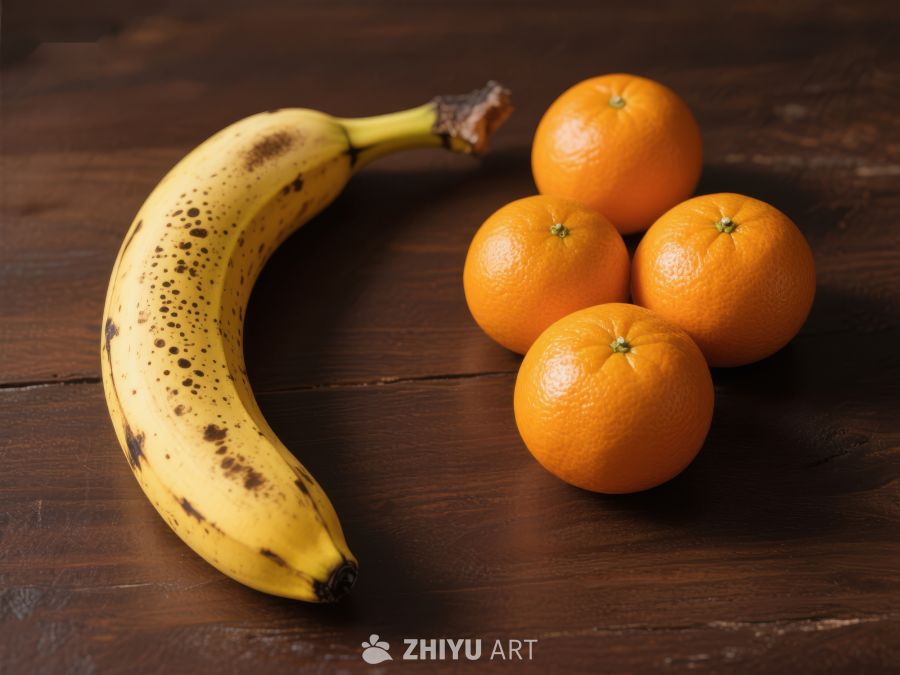香蕉与橙子静物组合 538