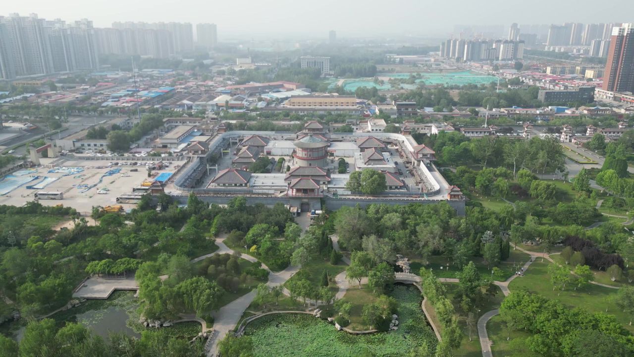 邯郸赵苑公园4A景区航拍