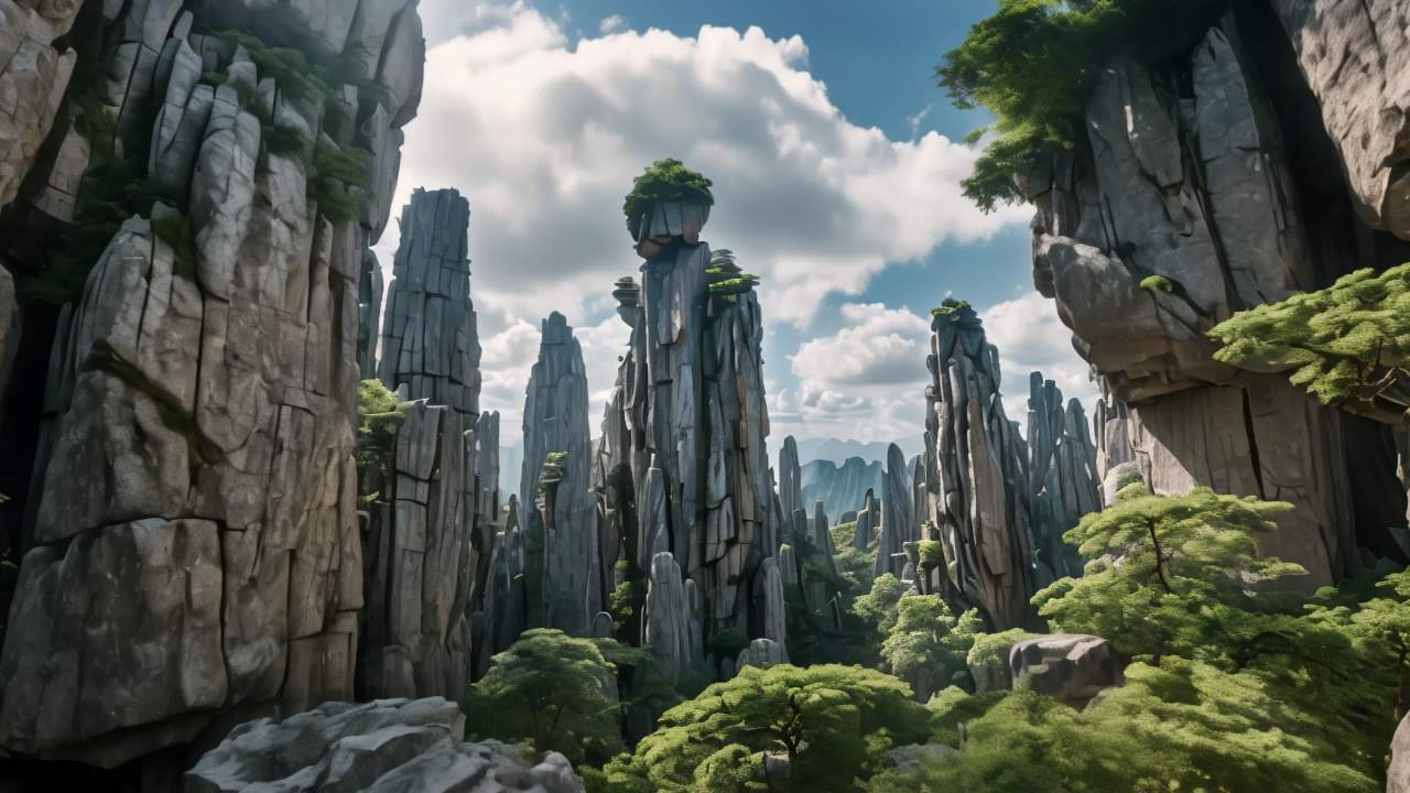中国云南昆明石林风光特殊地貌 15