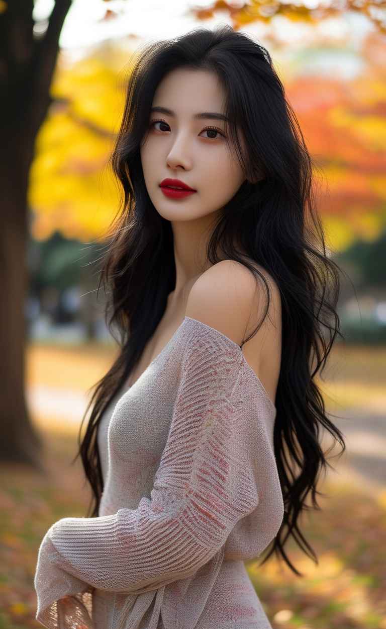 秋天下宽松美女 22