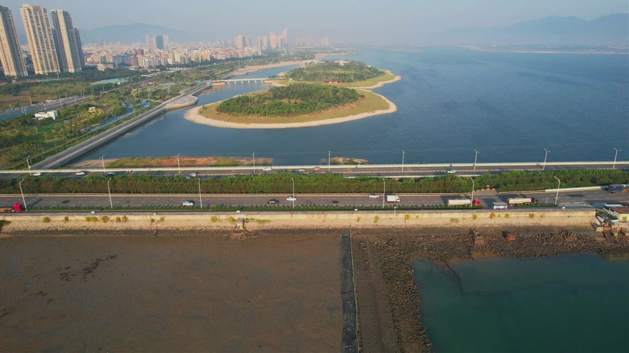 厦门航拍新阳大桥景观