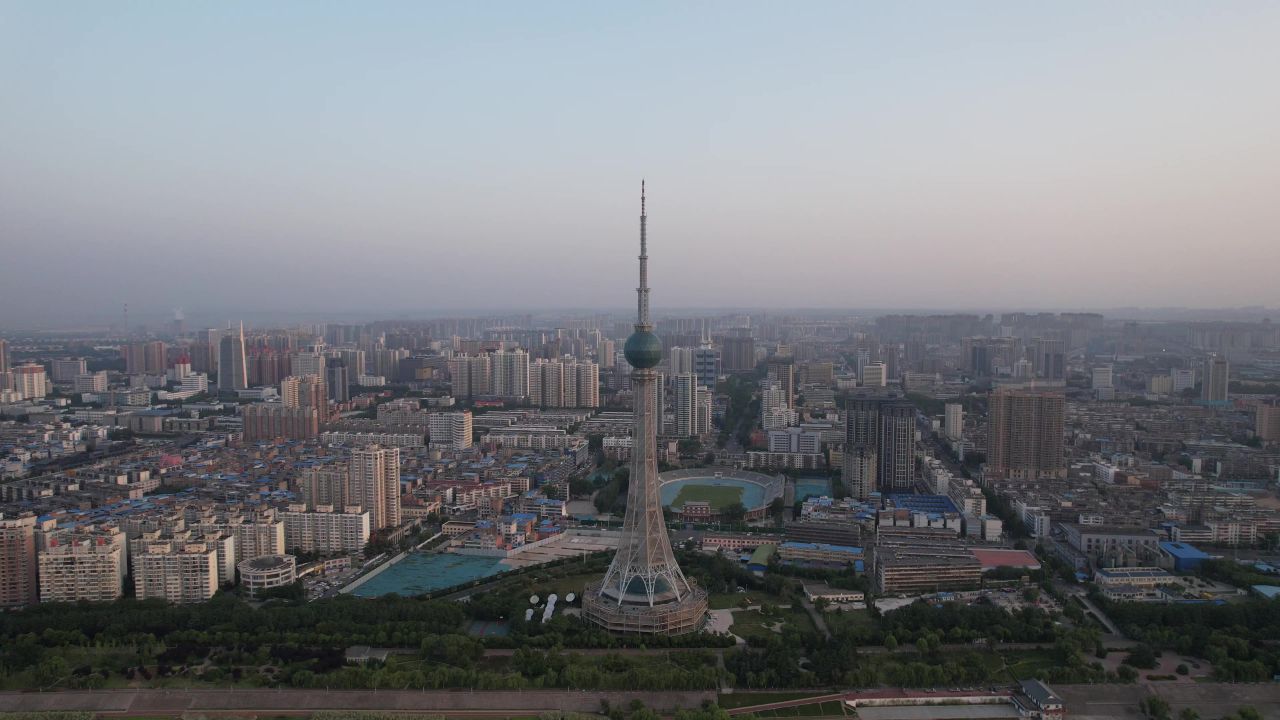 河南洛阳城市风光旅游景区航拍 