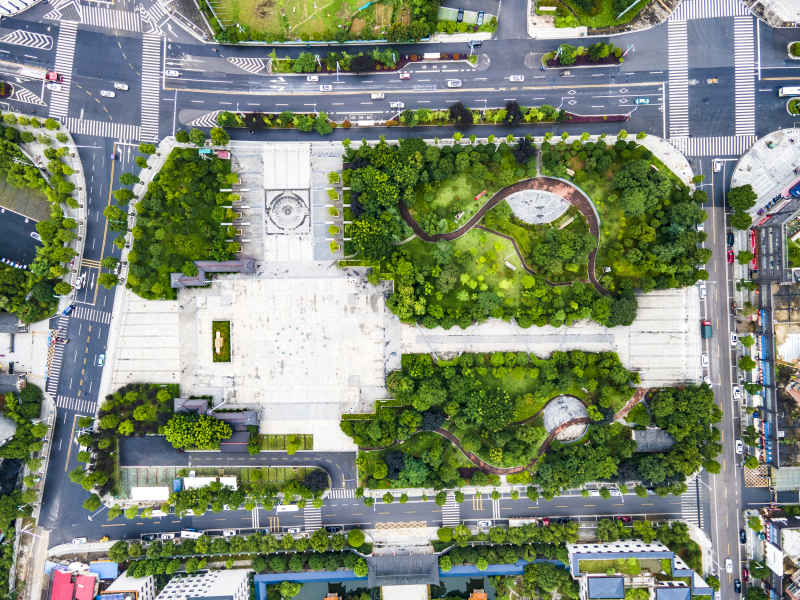 城市交通航拍摄影图