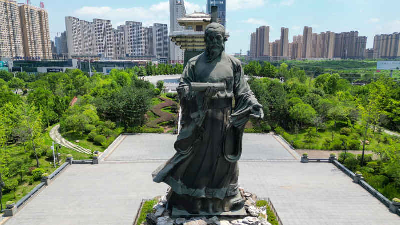  航拍湖北随州文化园4A景区 
