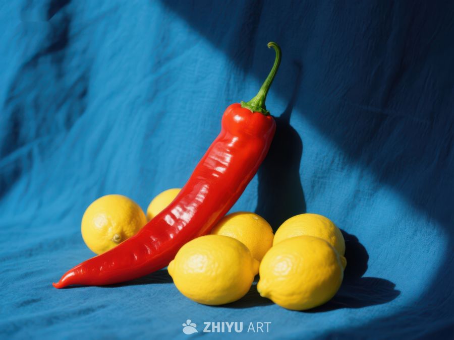 红辣椒与柠檬静物组合 67