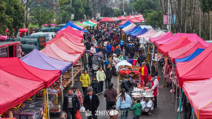 农村赶集 集市摆摊烟火气 8