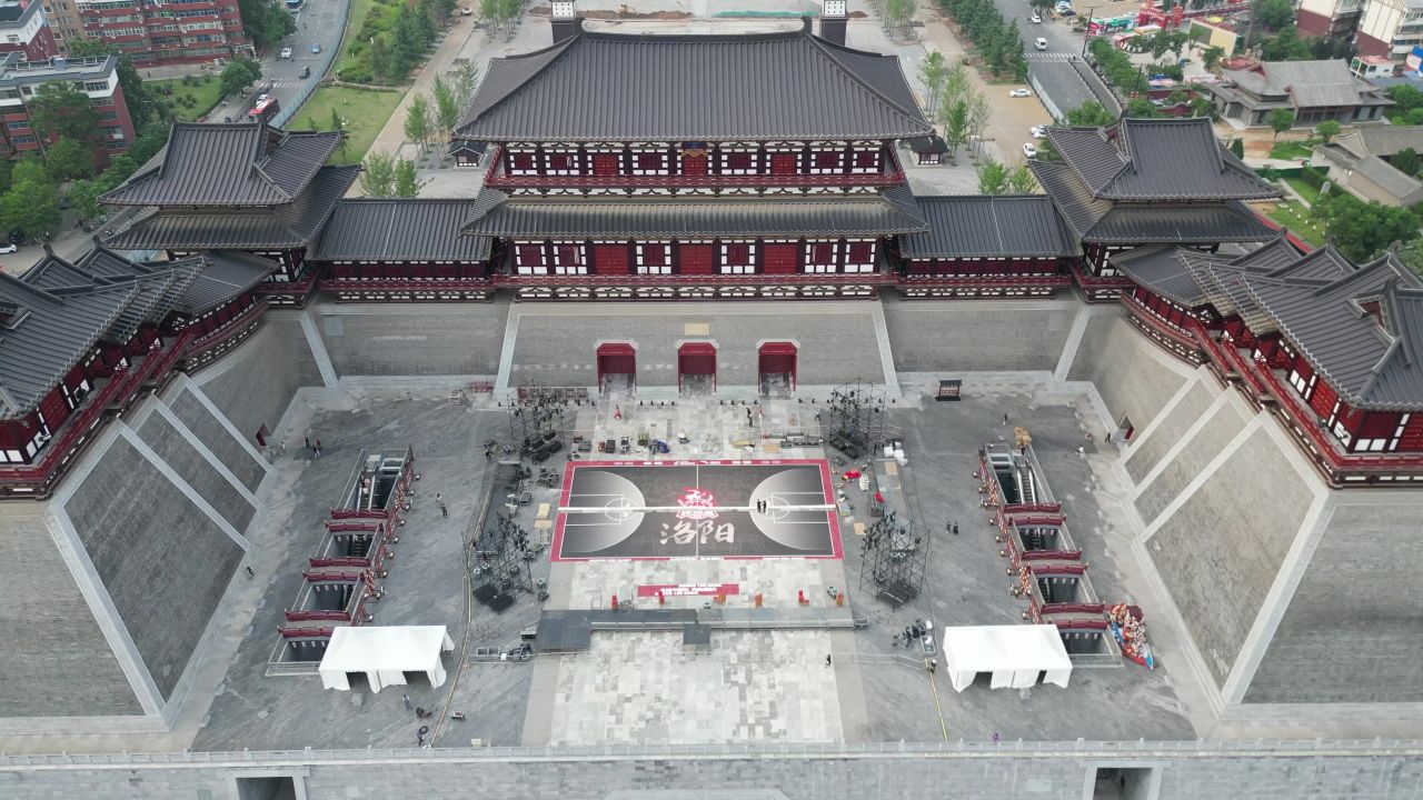  航拍洛阳应天门