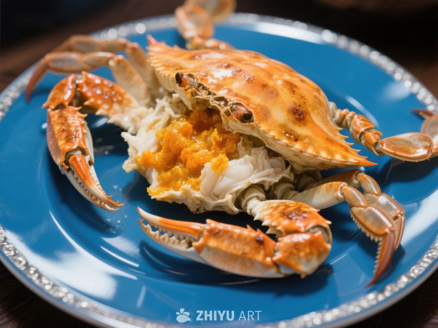 美味蒸蟹，鲜嫩多汁