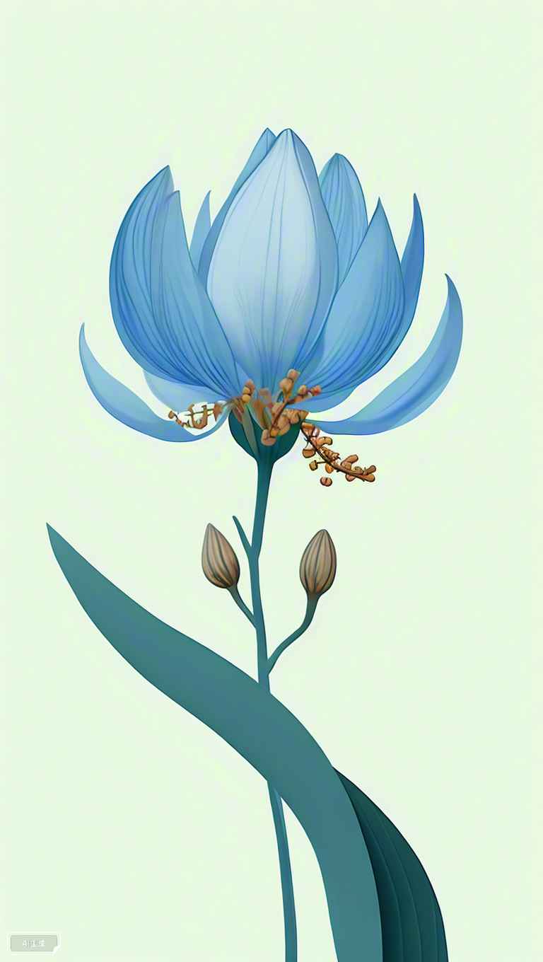 桂花蓝色花蕊花瓣 2