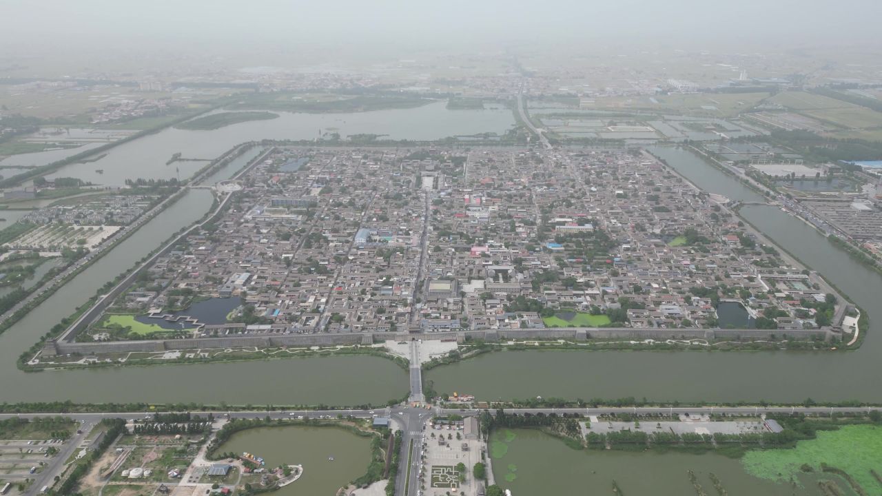  河北邯郸广府古城5A景区航拍