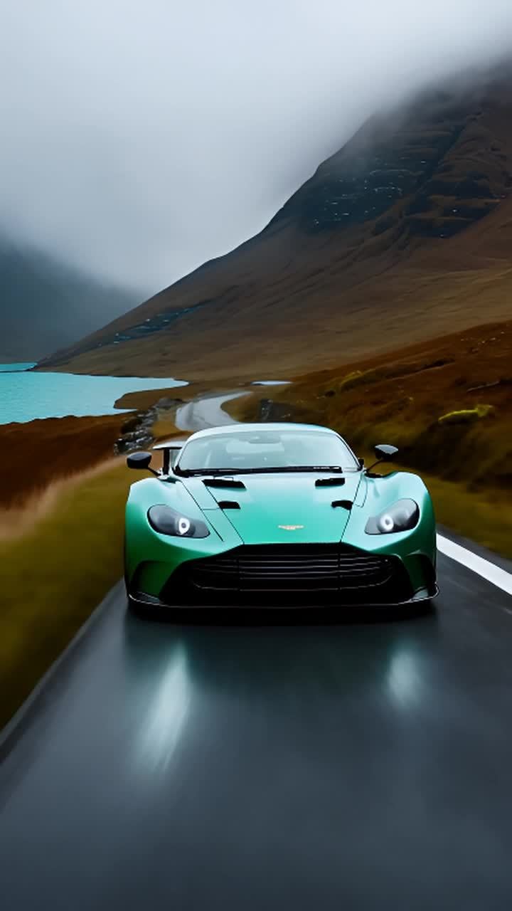 一辆金属墨绿色阿斯顿·马丁Vulcan AMR P