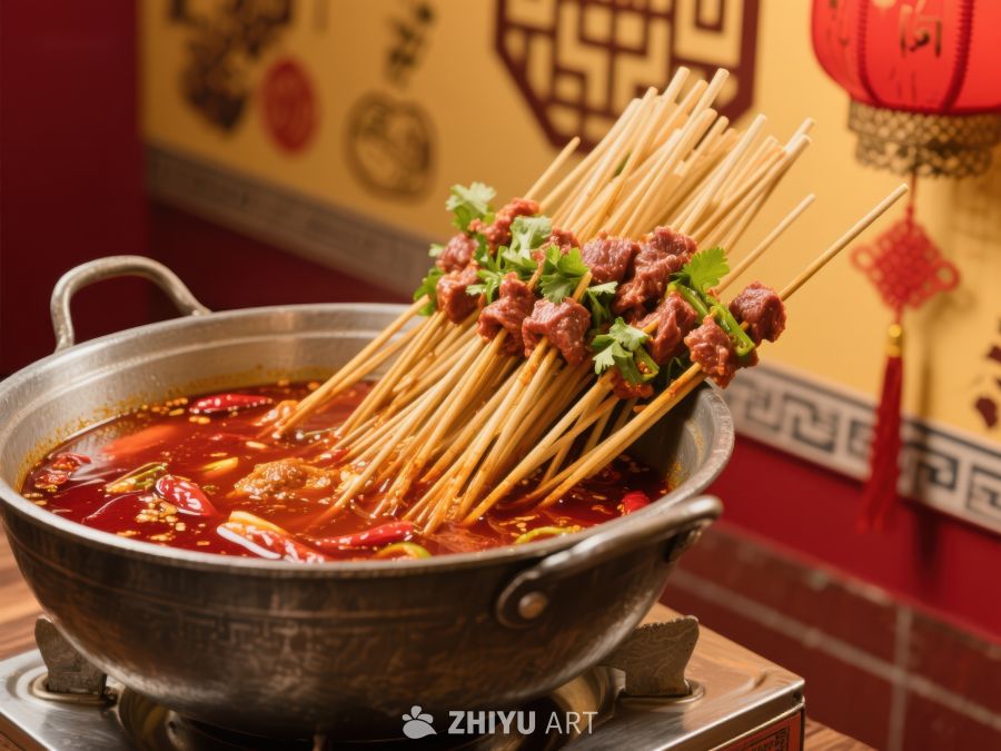 麻辣串串香，热锅煮美味 370