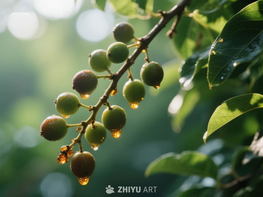 雨后枝头绿果晶莹剔透 767