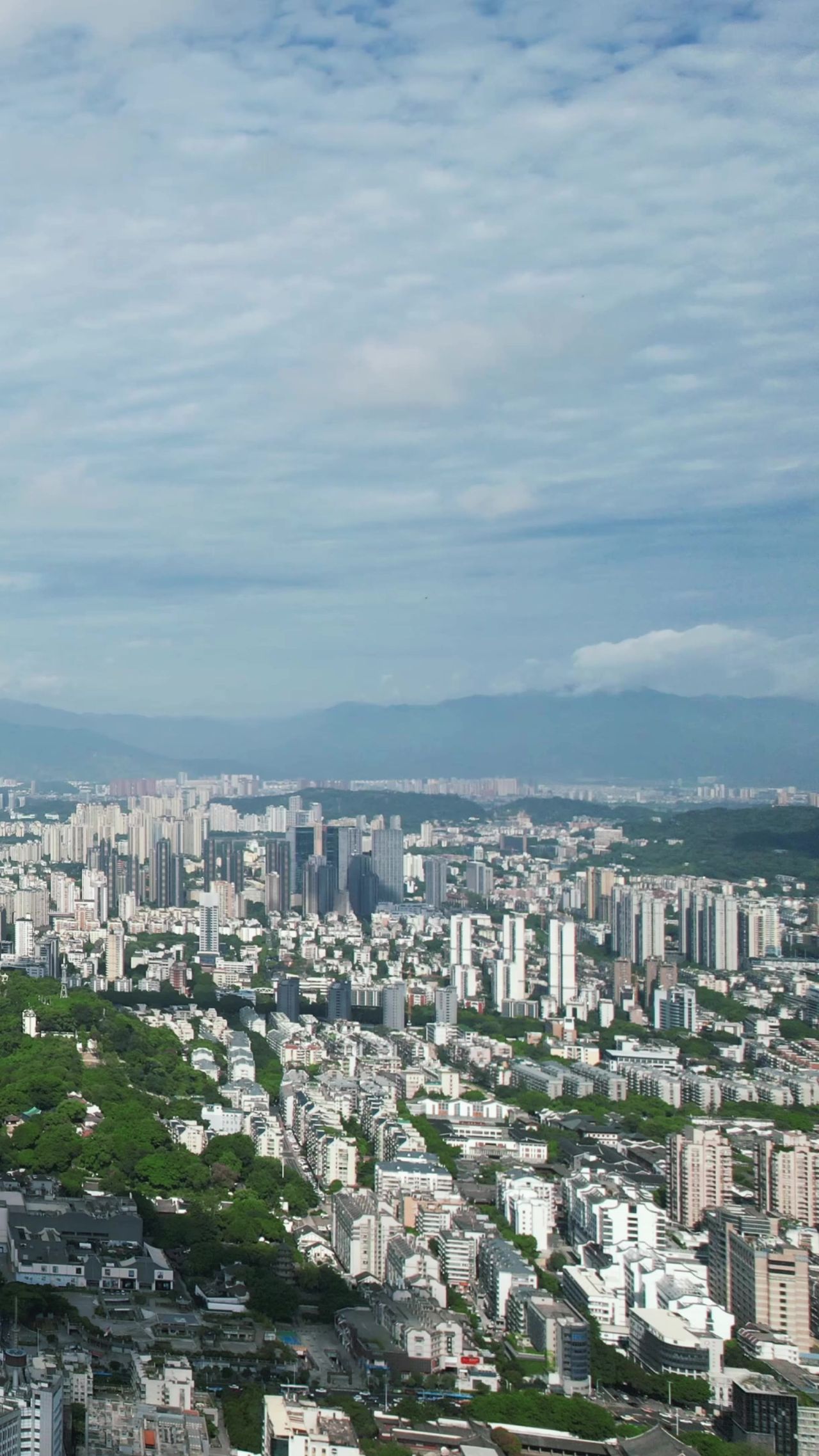 福建福州城市风光竖屏航拍 