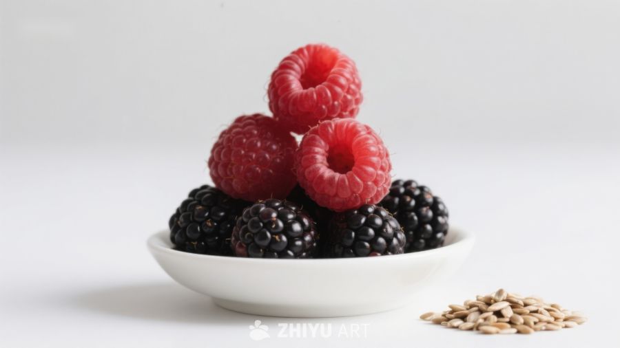 新鲜浆果与麦片的健康组合