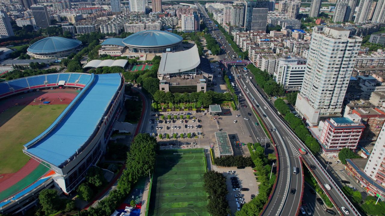 航拍福建奥林匹克体育中心