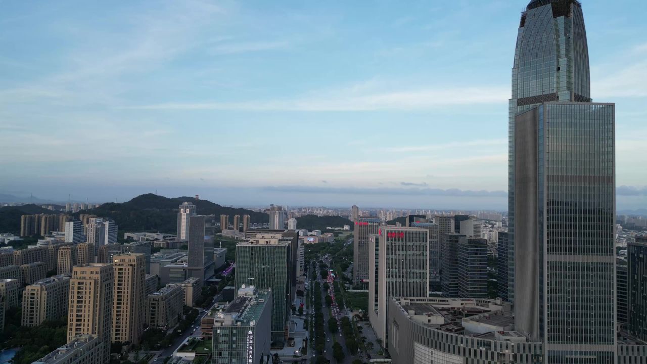 航拍台州天盛中心金融大厦