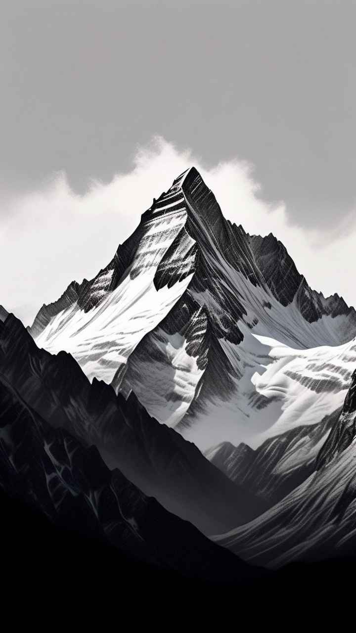 冬季背景图插画雪山雪景 5