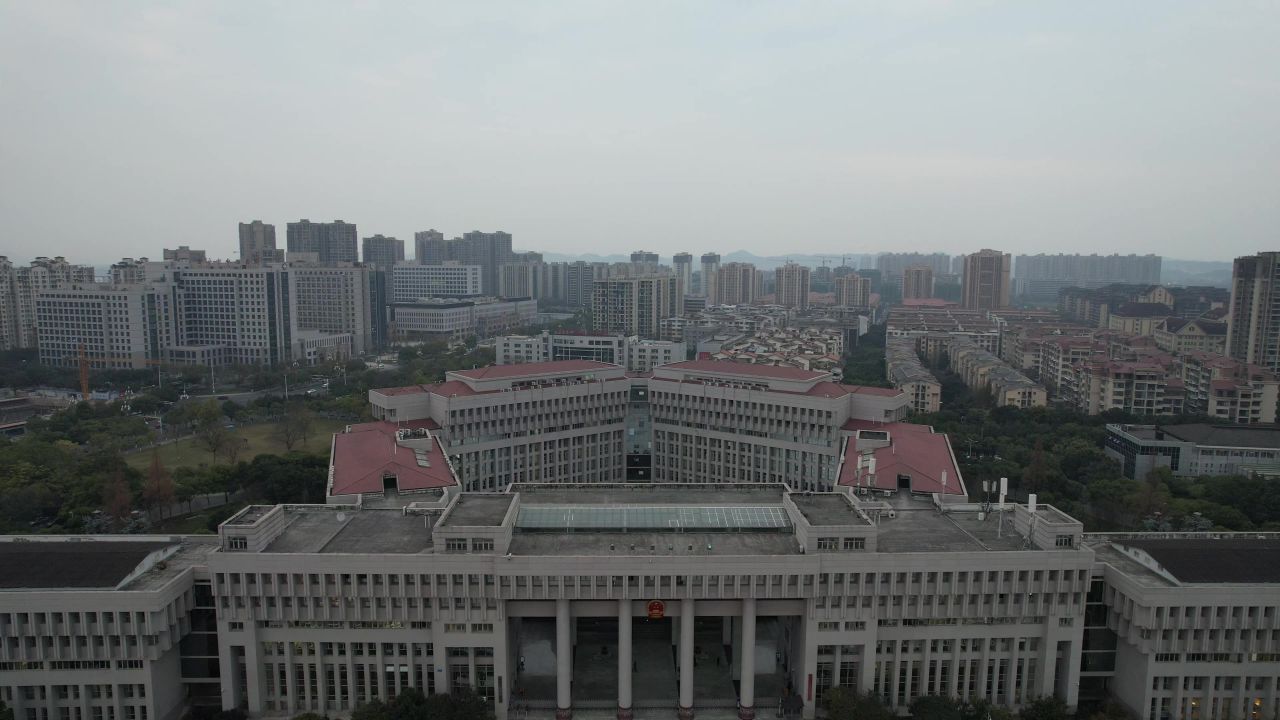 四川遂宁市政府航拍