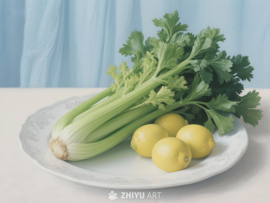 芹菜与柠檬静物图 328