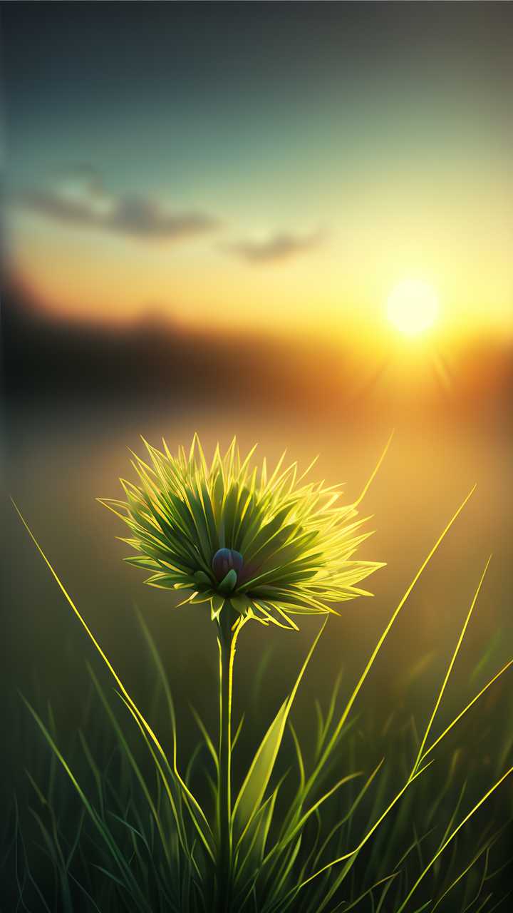 太阳下的小花小草