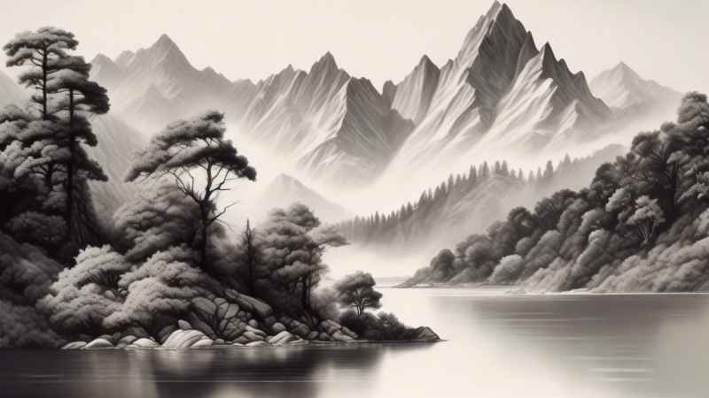 山水风景插画 22