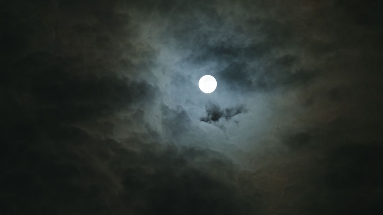 月亮月球夜晚天空皎洁明月长焦特写延时摄影 14