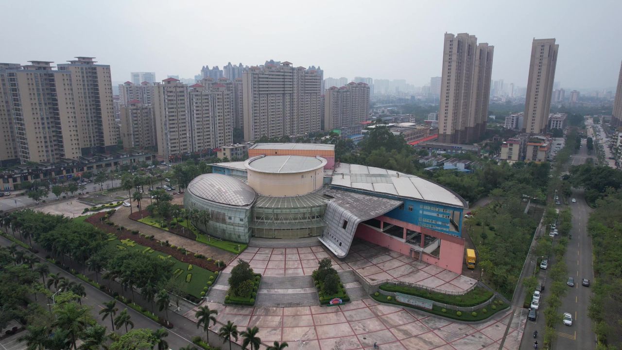 广西钦州文化艺术中心航拍