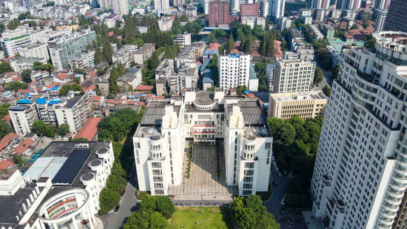 湖北武汉城市风光旅游景区航拍 