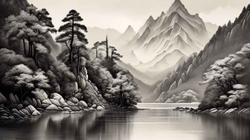 山水风景插画 43