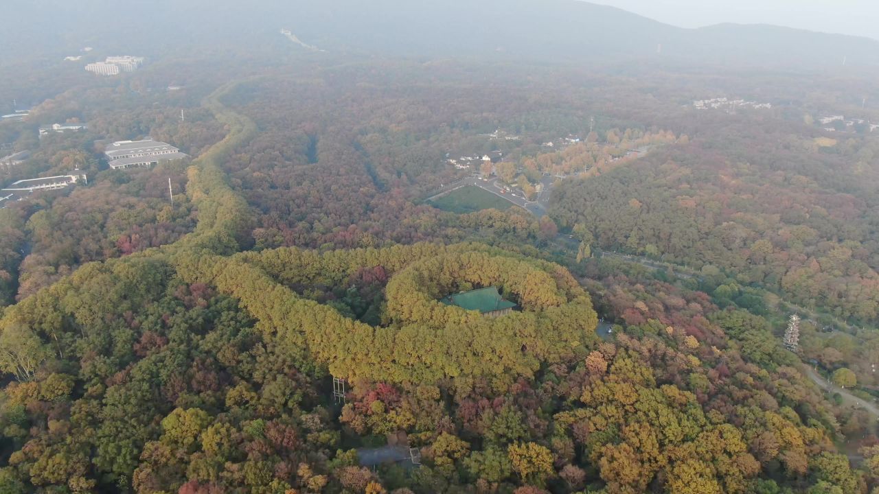 江苏南京中山陵5A景区航拍