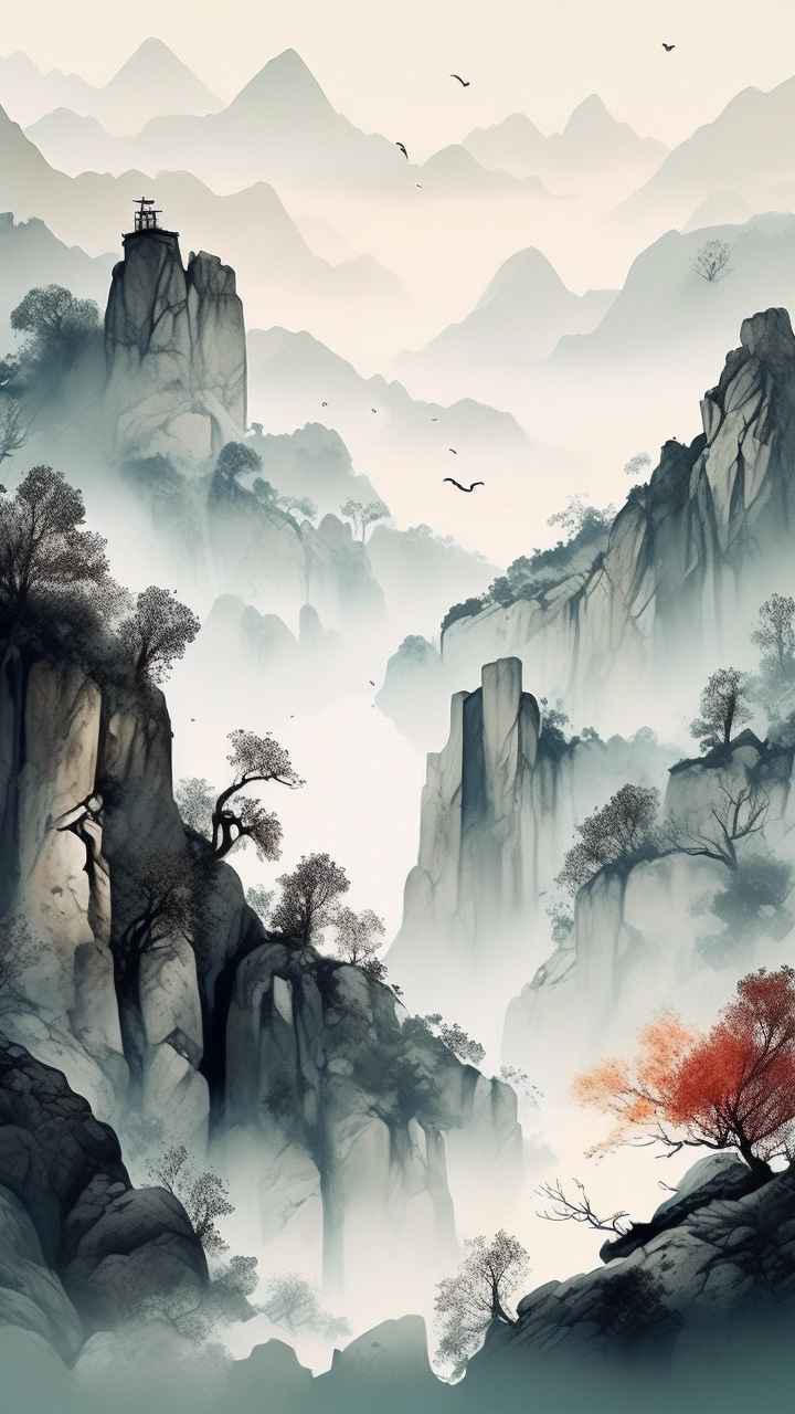 山水画国风背景 69