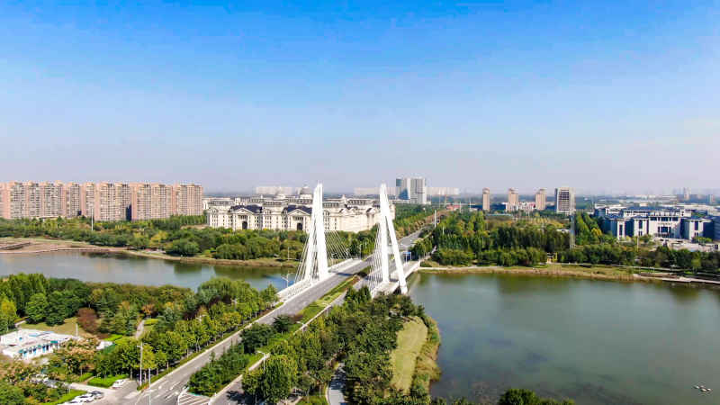 河南郑州城市风光航拍图 