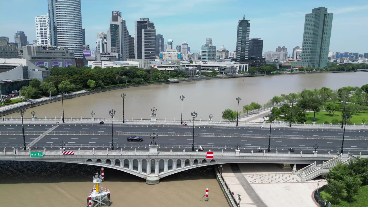 航拍浙江宁波城市风光宁波建设