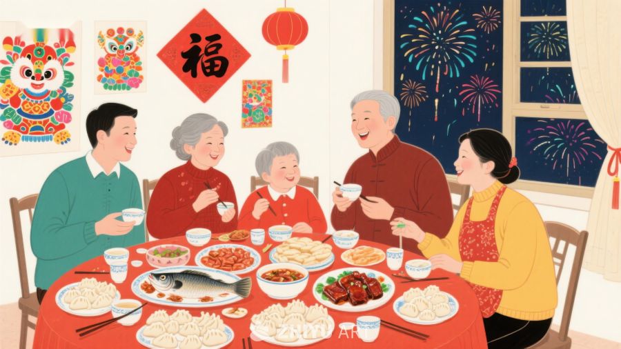家庭围坐共庆团圆佳节 573