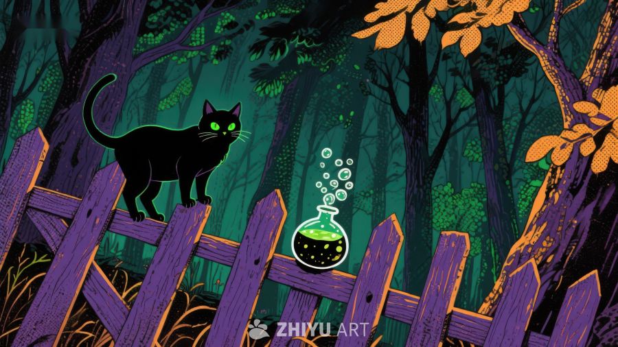黑猫与魔法瓶的神秘森林