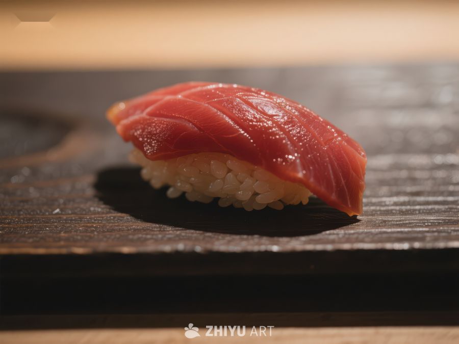 鲜嫩金枪鱼握寿司特写 272