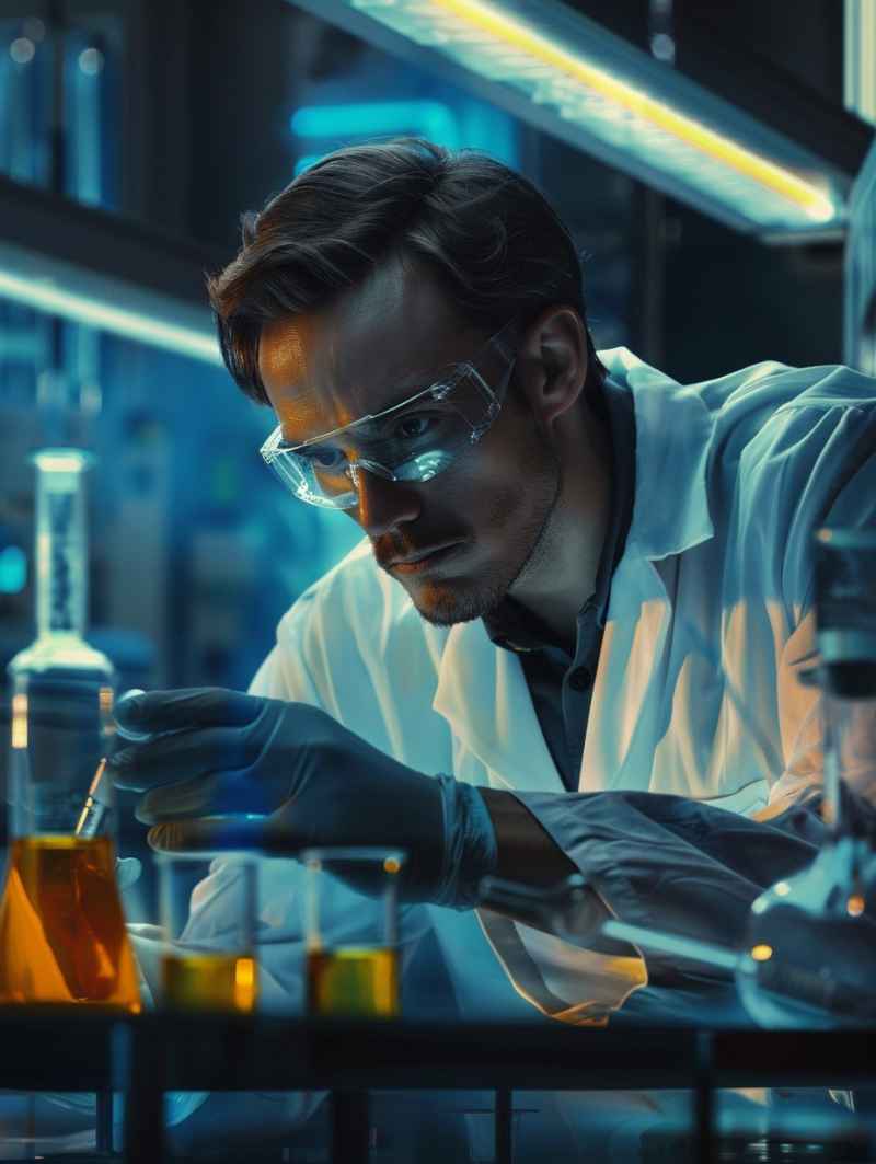 专注科研的科学家