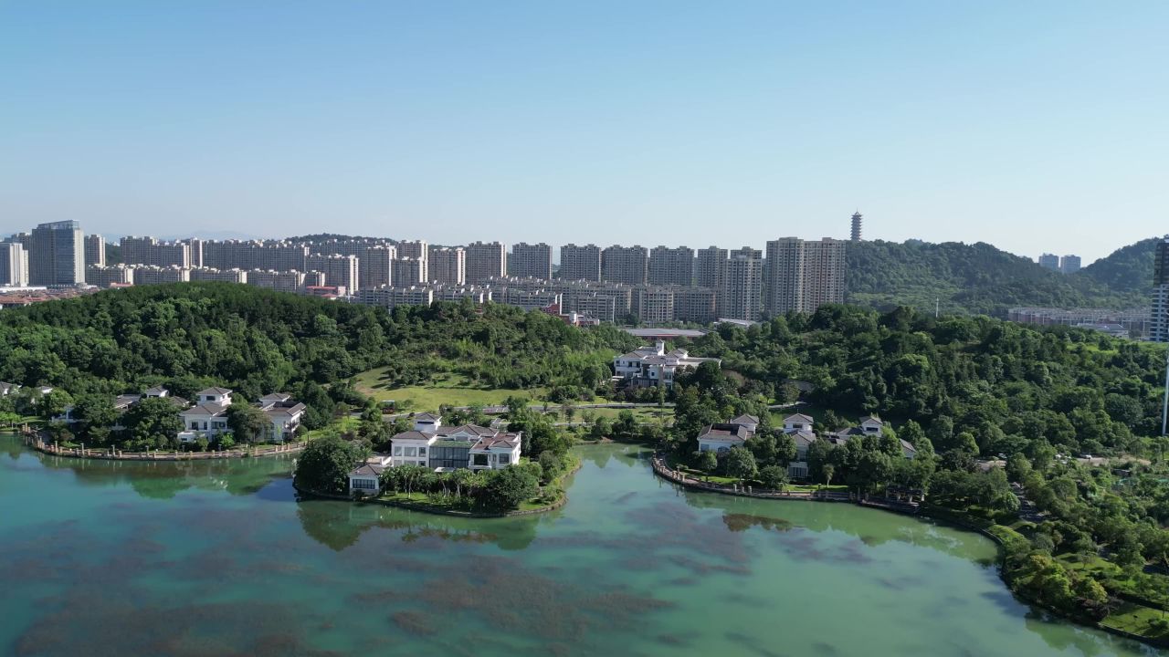 航拍江西宜春宾馆