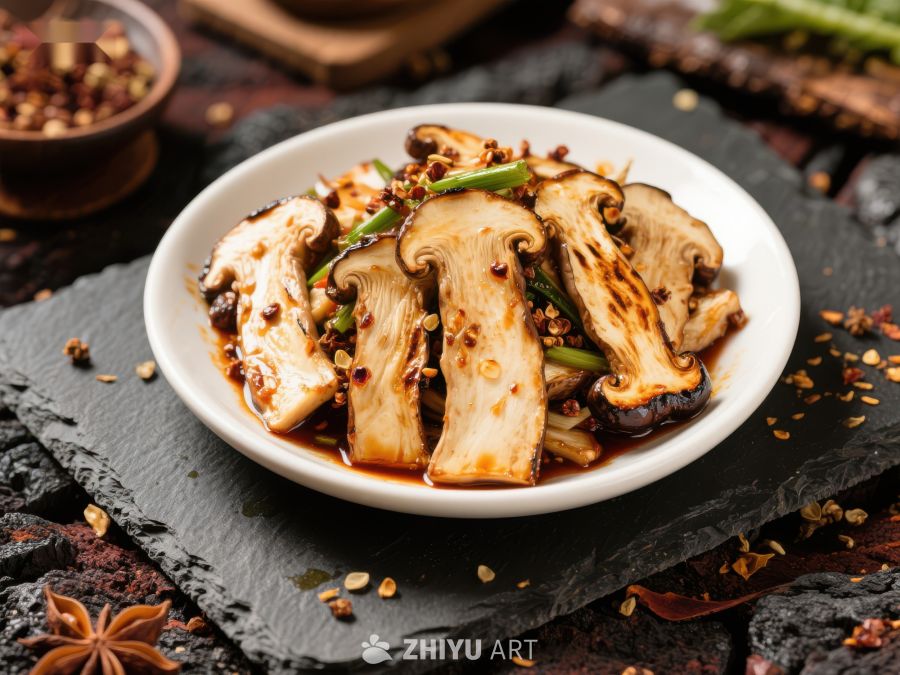 香煎松茸配葱花 1545