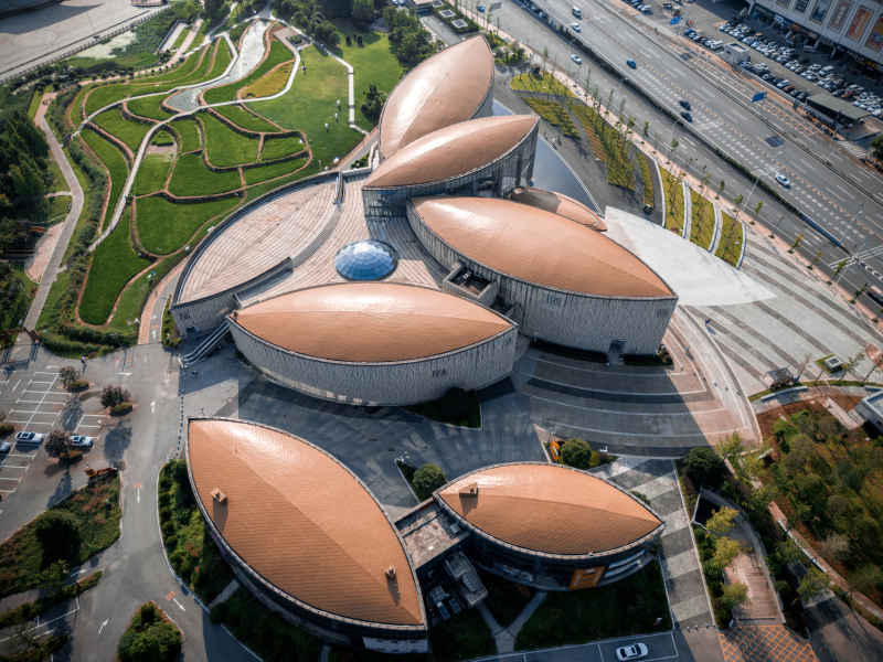 航拍袁隆平博物馆