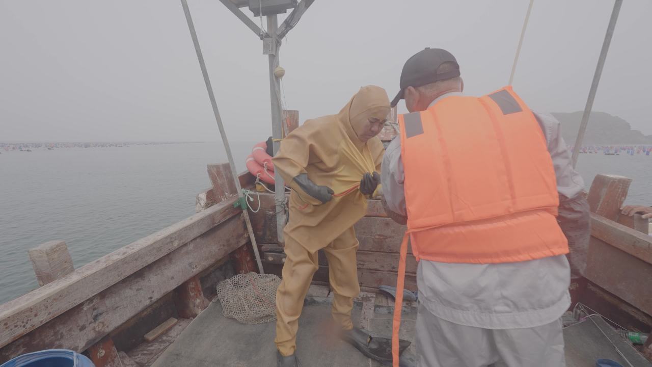 海参捕捞与渔民潜水作业