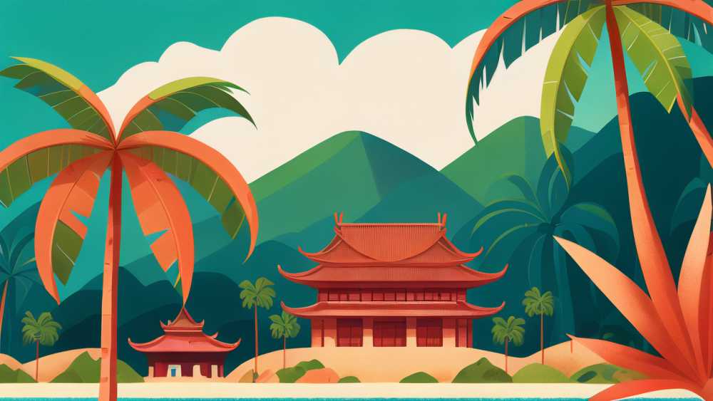 棕榈树沙滩户外
