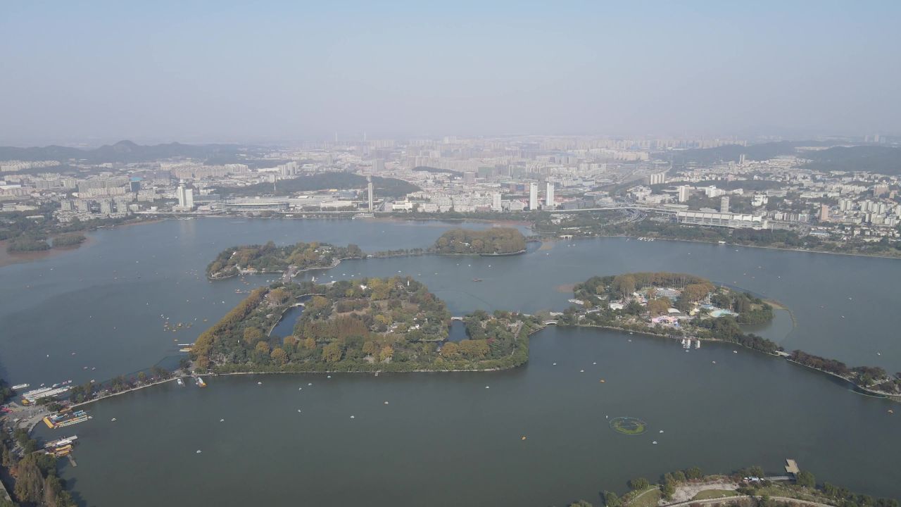 江苏南京城市风光旅游景区地标建筑航拍 
