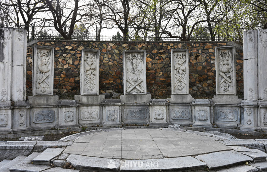 古石雕墙景观