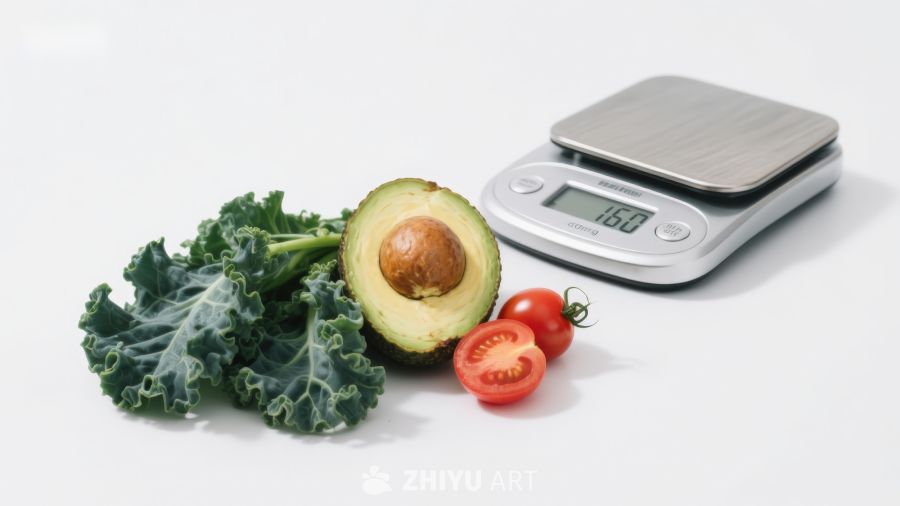 新鲜蔬果与电子秤