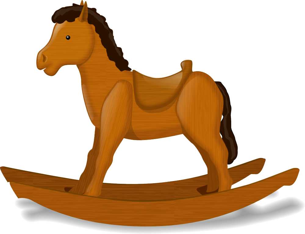 摇马孩子的玩具马装饰家具装修动物哺乳动物棕色木玩具