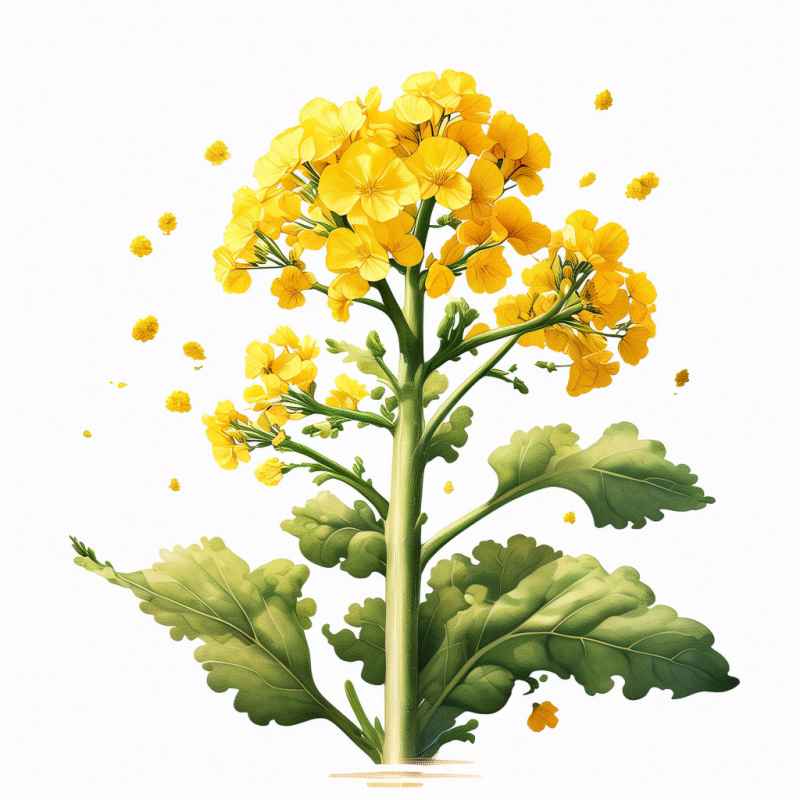 春天的油菜花插画 9